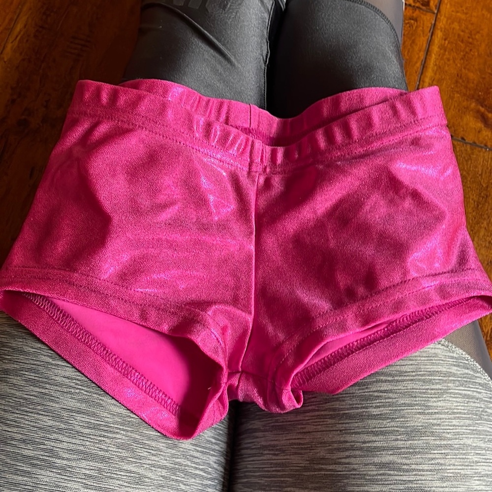 Custom Dolce Dancewear dance bottoms. Size CL. Shimmery bright pink.